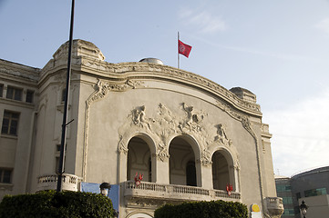 Image showing The Municipal Theater Art Noveau style Avenue Habib Bourguiba Tu