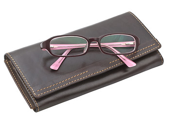 Image showing notebook and glasses