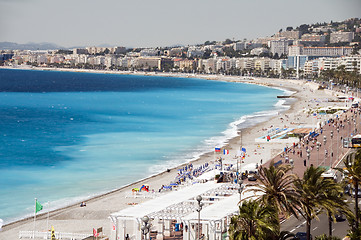 Image showing The French Riviera Cote d'azur Nice France beach on famous Prome