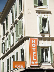 Image showing typical French hotel architecture Nice France large windows  shu