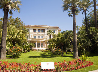 Image showing Musee Museum Massena  flower garden The French Riviera Nice Fran