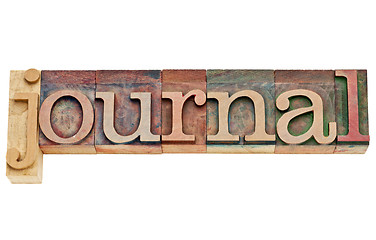 Image showing journal word in letterpress wood type