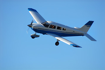 Image showing Single engine airplane in flight