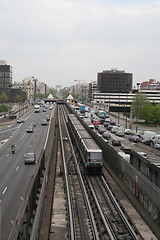 Image showing Rubber tyre metro Paris