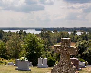 Image showing Graves at St Ignatius church Maryland