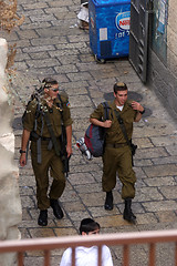 Image showing Jerusalem, Members of the Israeli Border Police in the Old City