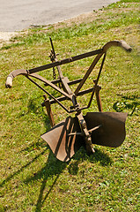 Image showing antique agriculture machine plough