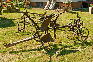 Image showing antique agriculture machine plough