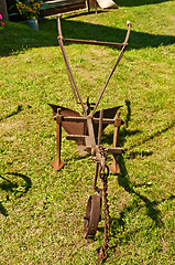 Image showing antique agriculture machine plough