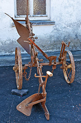 Image showing antique agriculture machine plough
