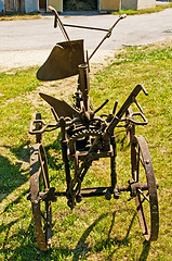 Image showing antique agriculture machine plough