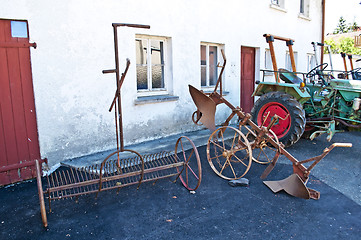 Image showing antique agriculture machines