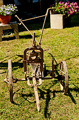 Image showing antique agriculture machine plough