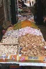 Image showing Jerusalem, Candy shop in the souq of the Muslim Quarter in the Old City