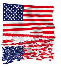 Image showing Old Glory Reflection