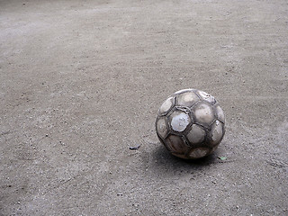Image showing old football ball