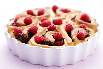 Image showing yeast, raspberry buns