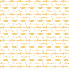 Image showing Seamless fish and floral pattern