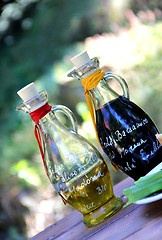 Image showing Balsamico vinegar and olive oil 