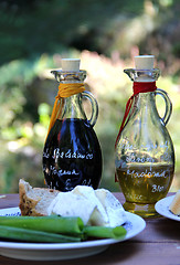 Image showing Balsamico vinegar and olive oil