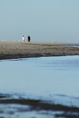 Image showing couple walking at the shoreline