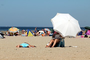 Image showing parasol on the beach
