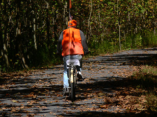 Image showing Vintage Bike, Vintage Biker