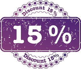 Image showing Stamp Discount fifteen percent