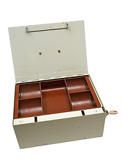 Image showing Grey Cash Box w/ Path (Top Front View)