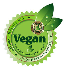 Image showing Vegan vector label/sticker/emblem/icon