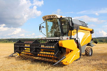 Image showing Modern Combine Harvester on Field