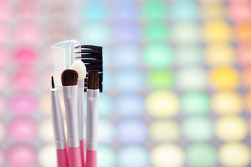 Image showing make-up brushes