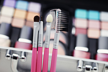 Image showing make-up brushes