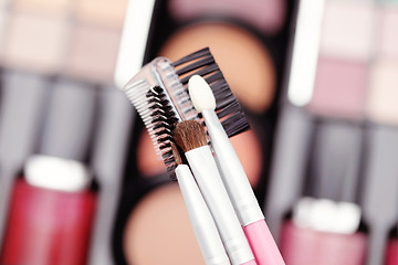 Image showing make-up brushes