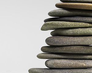 Image showing stacked flat pebbles