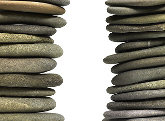 Image showing stacked flat pebbles