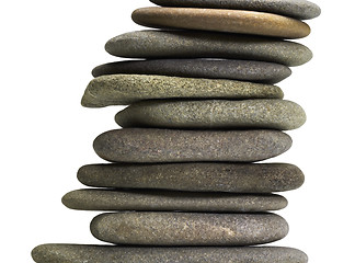 Image showing stacked flat pebbles