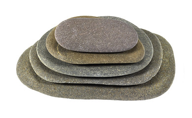 Image showing stacked flat pebbles