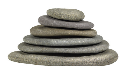 Image showing stacked flat pebbles