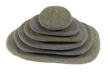 Image showing stacked flat pebbles