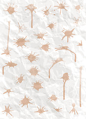 Image showing Blots against of crumpled paper