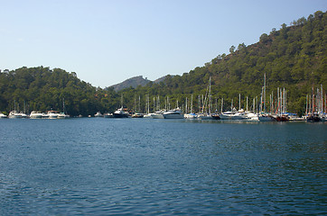 Image showing Yachts in the harbor