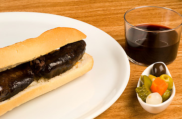 Image showing Morcilla baguette