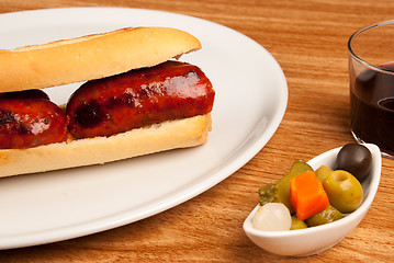 Image showing Chorizo baguette