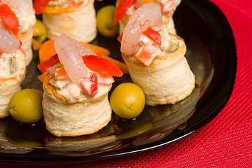 Image showing Seafood vol au vents