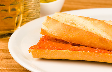 Image showing Sobrasada sandwich