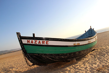Image showing Nazare typical boat
