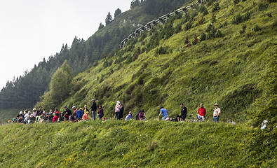 Image showing Spectators of Le Tour de France