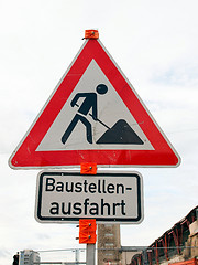 Image showing Roadworks sign