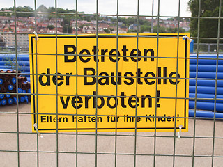 Image showing A sign